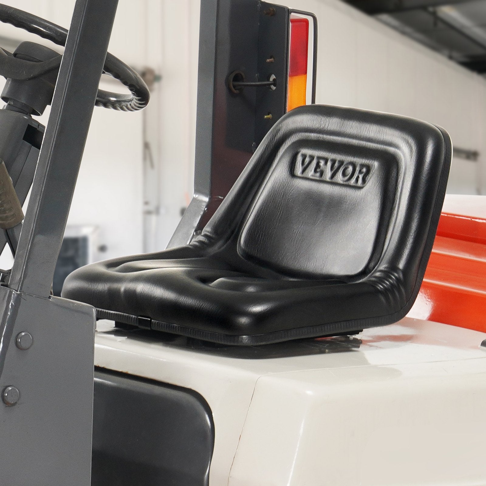 VEVOR Universal Tracor Seat, Lawn Mower Seat with Micro Switch and Drainage Holes, 16-34 cm Extended Slot Tractor Seat for Tractor Loader Excavator