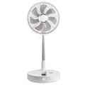 VEVOR 12 Inch Foldable Oscillating Standing Fan with Remote Control, 4 Speed Adjustable Portable Desk Quiet Fan, 7200mah Rechargeable USB Small Fan, Folded Rotating Floor Fan for Bedroom Office Travel