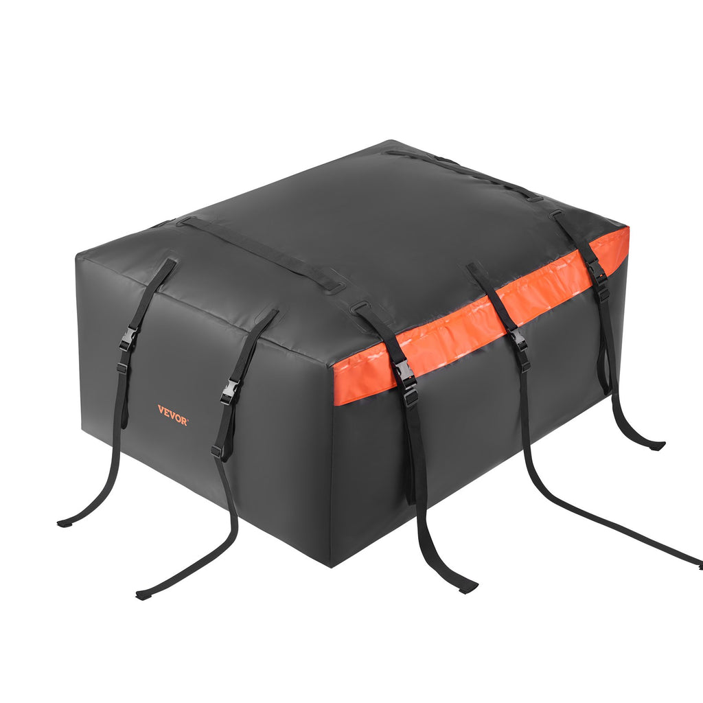 VEVOR Car Rooftop Cargo Carrier Bag, 20 Cubic Feet Roof Cargo Carrier, Heavy Duty 840D PVC 100% Waterproof Car Roof Luggage Bag for All Vehicle with/without Rack- with Lock, Anti-Slip Mat, 6 Door Hook