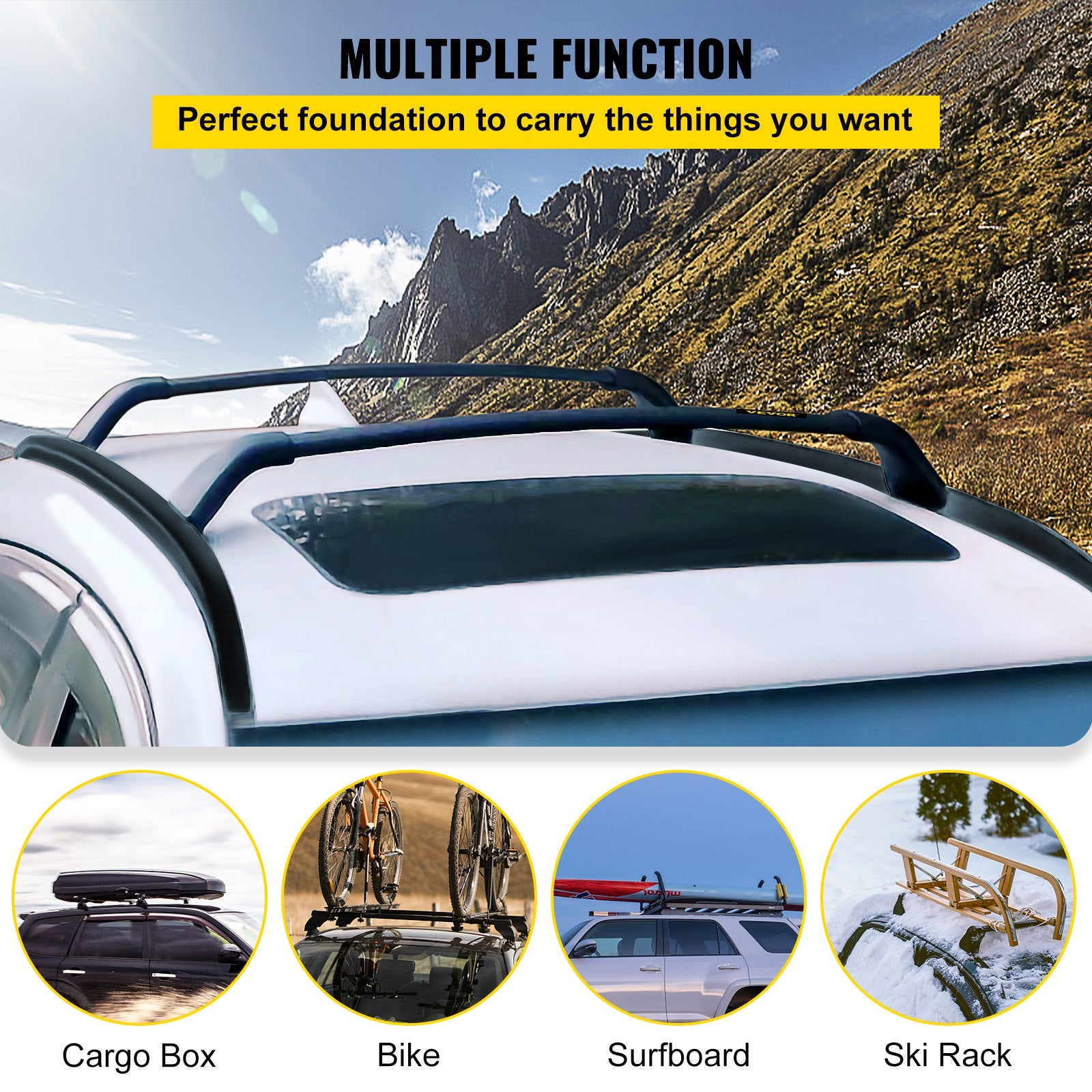VEVOR Roof Rack Compatible with Mazda CX-5 CX5 2017 2018 2019 2021 4PCS Roof Rack Rail Cross Bar Crossbar