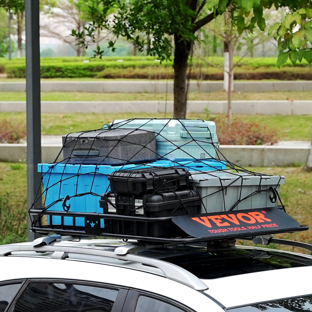 VEVOR Roof Rack Cargo Basket 200 LBS Capacity 46"x36"x4.5" for SUV Truck Cars