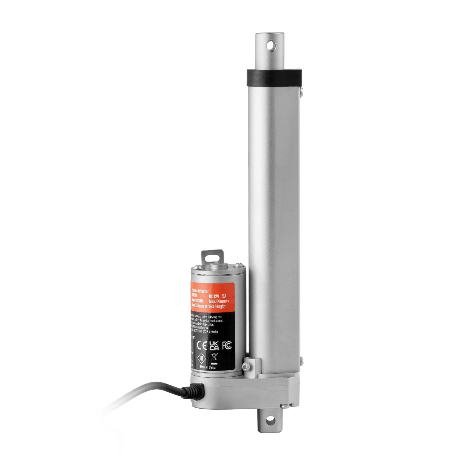 VEVOR Linear Actuator 12V 6Inch 0.55"/s High Speed 220lbs/1000N IP54 Protection