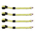 VEVOR Wheel Chock Tie-Down Kit, Deck-Style Trailer Tie Down Strap, Car Tie Down Kit with J-Hook, Break Strength 4540 kg & Working Load 1512 kg Motorcycle Tie-Down System for SUVs, Trailers, Trucks