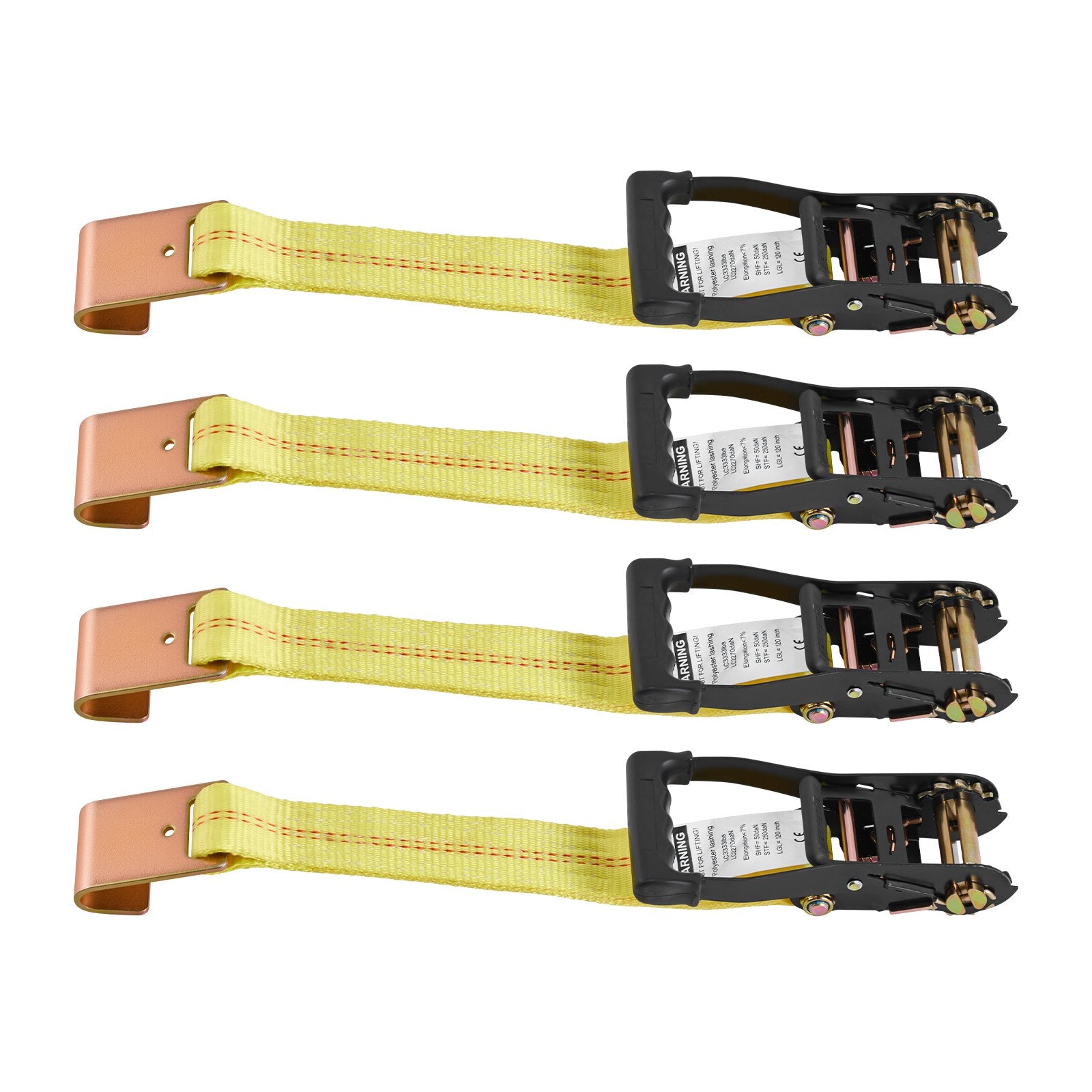 VEVOR Wheel Chock Tie-Down Kit, Tire-Style Motorcycle Tie-Down System, Car Tie Down Kit with Flat Hook, Break Strength 4540 kg & Working Load 1512 kg Trailer Tie Down Strap for ATVs, SUVs, Trailers