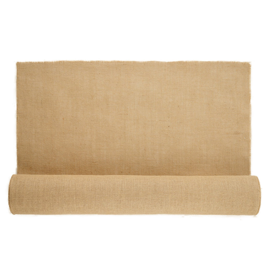 VEVOR Burlap Fabric Roll, 1016 mm x 22.86 m & 50 x 50 Density Wide Natural Burlap Fabric Rolls, Jute Fabric Burlap Tree Wrap Roll, for Decor, Crafts, Wedding, Gardening, Plant & Tree Winter Covering