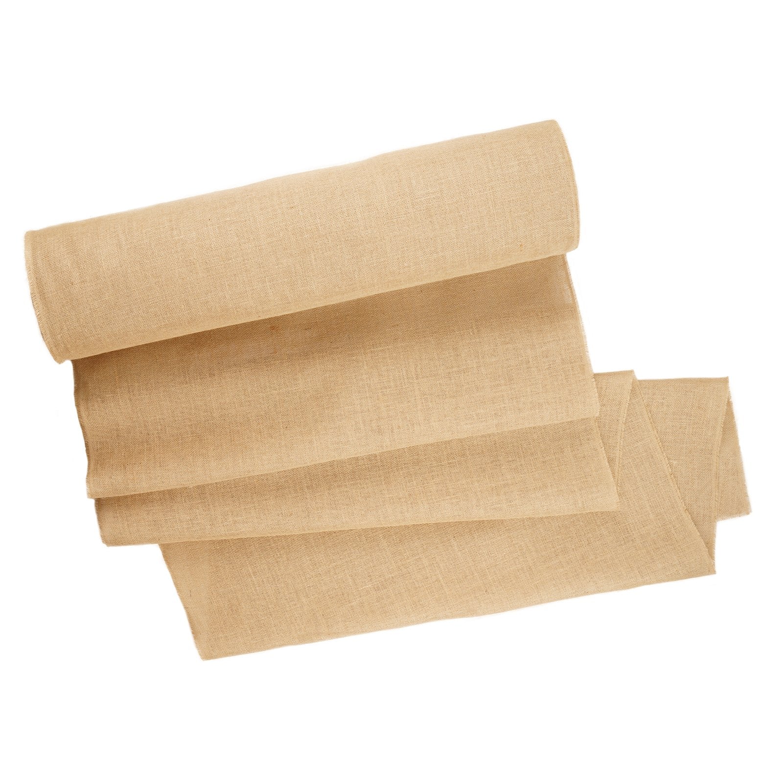 VEVOR Burlap Fabric Roll, 1016 mm x 22.86 m & 50 x 50 Density Wide Natural Burlap Fabric Rolls, Jute Fabric Burlap Tree Wrap Roll, for Decor, Crafts, Wedding, Gardening, Plant & Tree Winter Covering