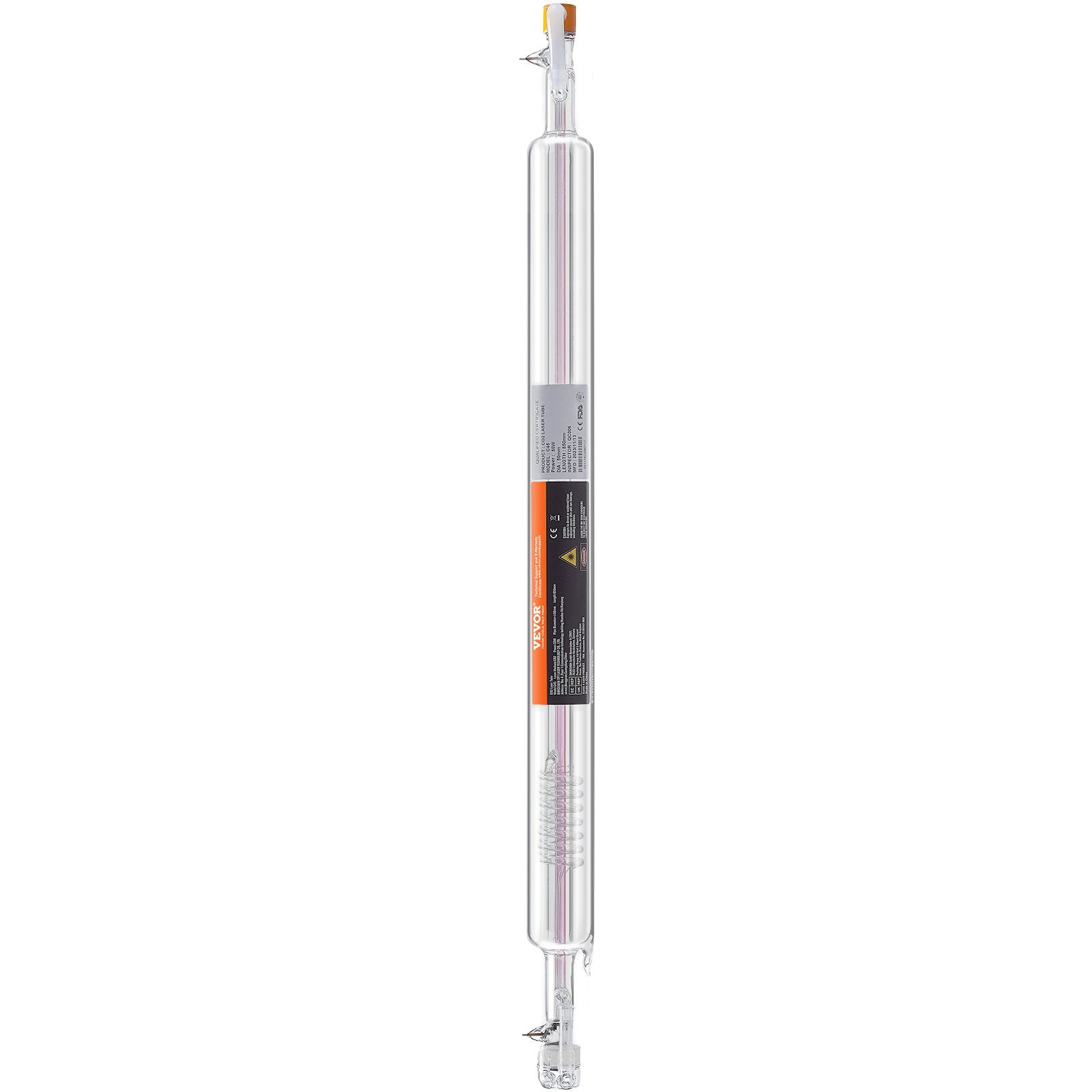 VEVOR Laser Tube, 50W CO2 Laser Tube for Laser Engraver and Cutter Machine, 850 mm Length, 50 mm Diameter, Glass Laser Cutting Tube with TEM00 Beam Mode, for Wood Acrylic Fabric Leather Bamboo