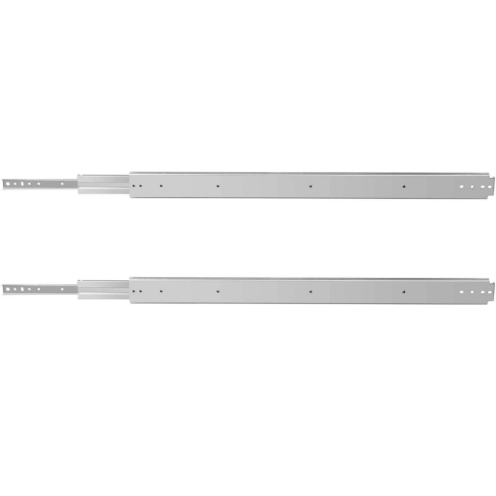 VEVOR Drawer Slides, 1 Pair 42 Inch Heavy Duty Drawer Slides, Ball Bearing Side Mount Drawer Hardware Slides, 500 LBS Load Capacity 3-Section Full Extension Drawer Slides for Smooth Slide, Less Noise