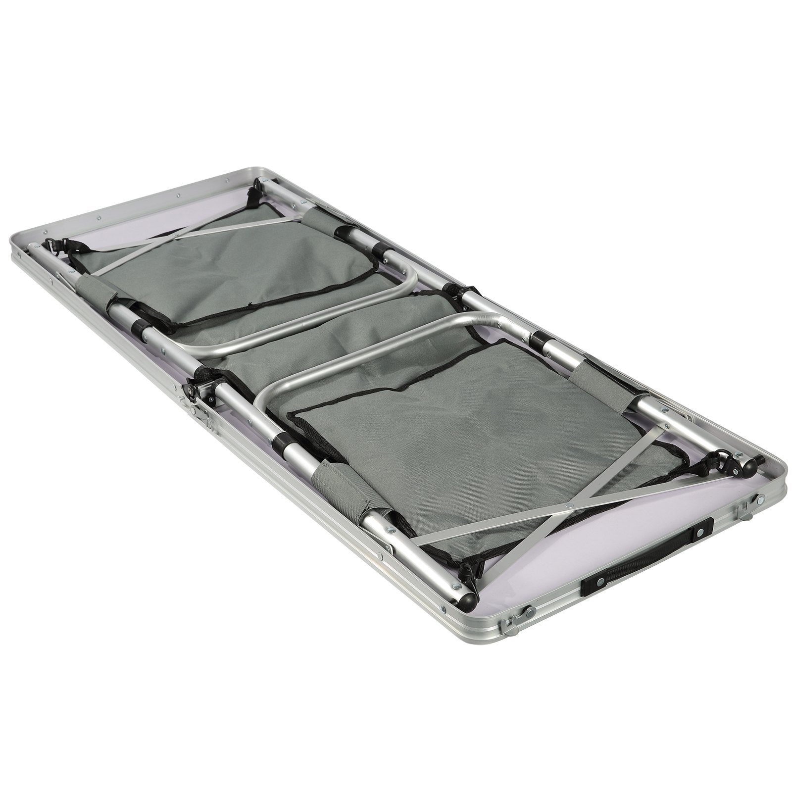 VEVOR Camping Kitchen Table, Quick set-up Folding Camping Table with A Carrying Bag, 3 Adjustable Heights, MDF Camping Table, Ideal for Outdoor Picnics, BBQs, Camping, RV Traveling