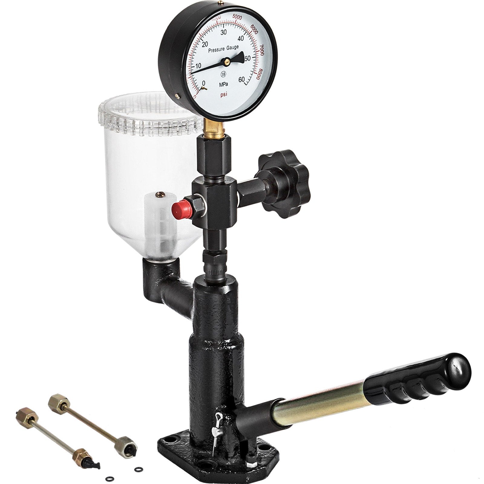 Diesel Injector Nozzle 
Pressure Tester Dual scale Manometer Test Tool 0-600Bar (0-8000PSI) 
60Mpa Test Pressure High Configuration