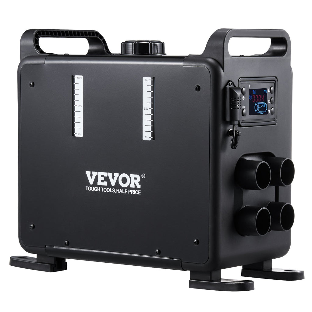 VEVOR 8KW Diesel Heater, 12V/24V All in One Diesel Air Heater, Bluetooth APP Control, Remote Control and Display Screen, CO Alarm, Fast Heating Vertical Portable Diesel Heater for Vehicles, Garage