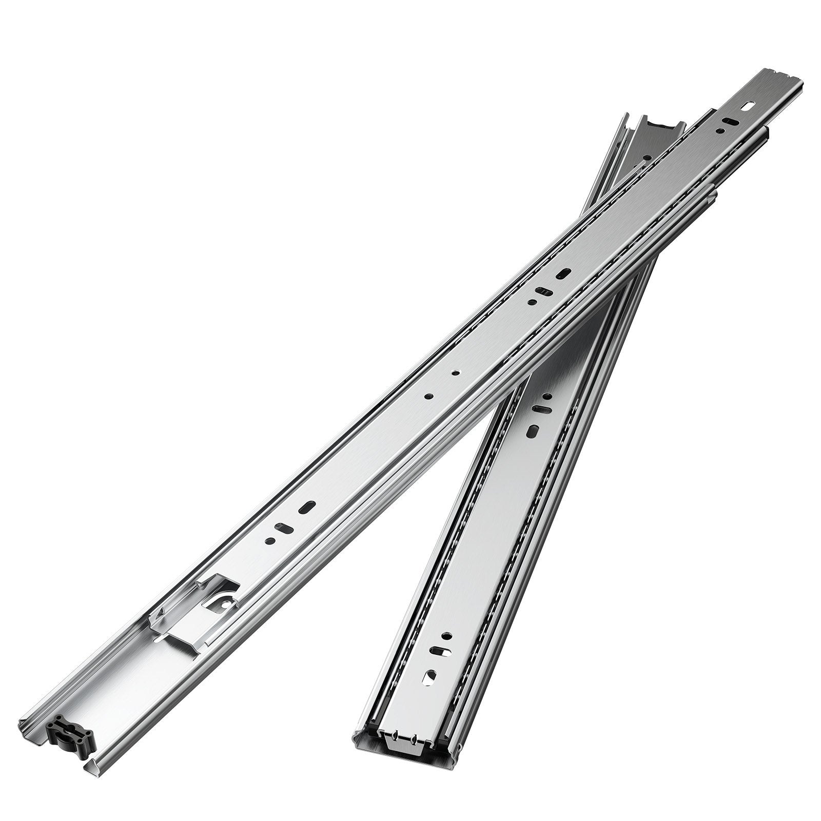 VEVOR Drawer Slides, 18 inch, 10 Pairs Full Extension Ball Bearing Cabinet Rails, 100 LB Load Capacity Heavy Duty Side Mount Dresser Drawer Slides, Drawer Track Runners for Kitchen DIY Replacement