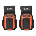 VEVOR Knee Pads for Work, Extended Heavy Duty Construction Knee Pads with 2 Extension Straps, Anti-slip Foam Gel Knee Pads, Men & Women, for Gardening Flooring Roofing and Cleaning, Black and Orange