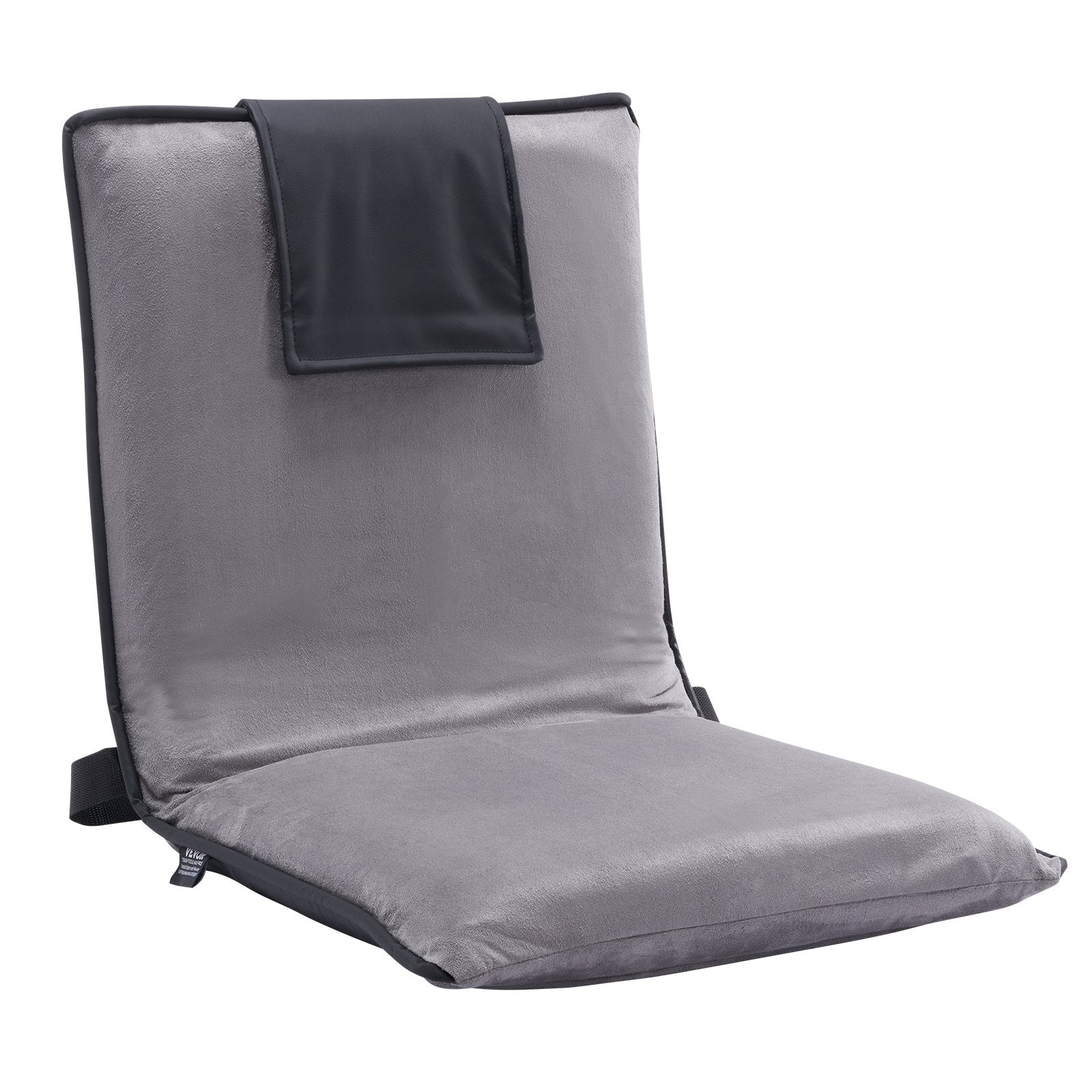 VEVOR Floor Chair, 6-Position Adjustable Meditation Chair with Back Support, Folding Sofa Chair for Reading TV Watching and Gaming, Portable Floor Seat Lounge Sofa Chair for Kids Teens Adults, Gray