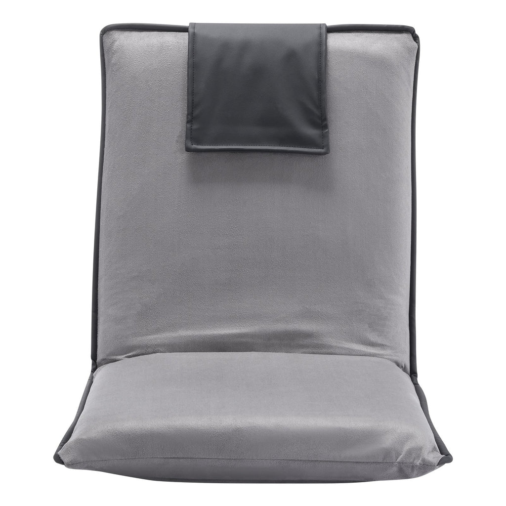 VEVOR Floor Chair, 6-Position Adjustable Meditation Chair with Back Support, Folding Sofa Chair for Reading TV Watching and Gaming, Portable Floor Seat Lounge Sofa Chair for Kids Teens Adults, Gray