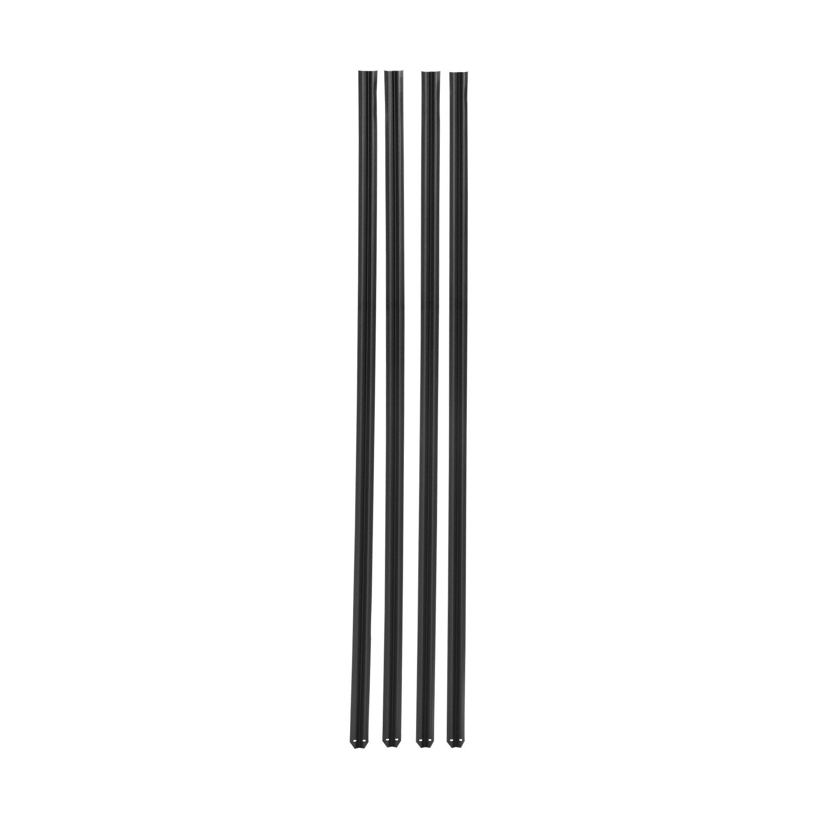 VEVOR Bottom Locking Privacy Slats, Single-Wall Vertical Bottom-Locking Slats for Chain-Link Fence, High-Density HDPE Chain Link Slats Ideally Fit 1.8 m High Fence for Garden Farm Sports Field(Black)