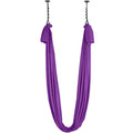 VEVOR Aerial Silk & Yoga Swing, 8 m Length, Aerial Yoga Hammock Kit with 100gsm Nylon Fabric, Full Rigging Hardware & Easy Set-up Guide, Antigravity Flying for All Levels Fitness Bodybuilding, Purple