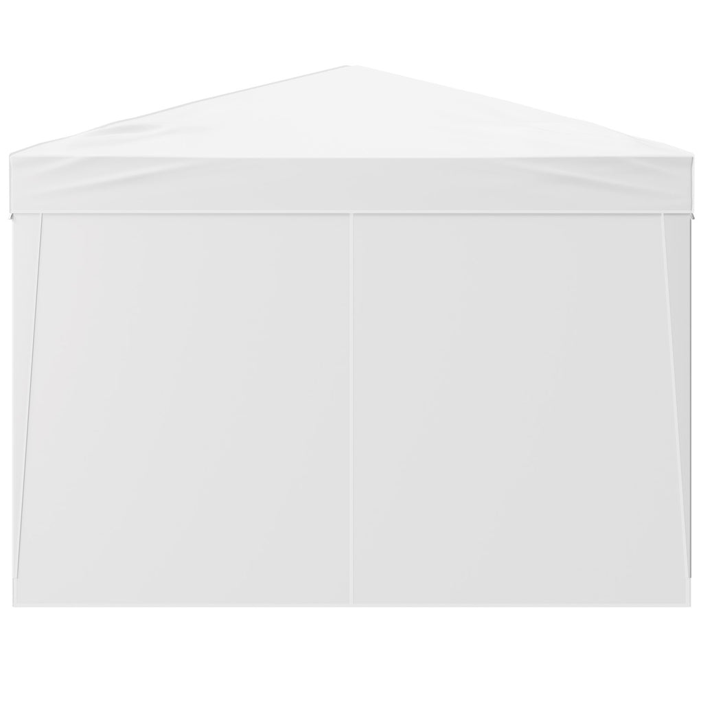 VEVOR Pop Up Canopy, 2.95 x 2.95 m Instant Canopy Portable Gazebo with 3 Sidewalls & 2 Ventilated Windows, Height Adjustable Pop-Up Outdoor Shelter Tent for Events, Patio, Backyard, Party, Parking