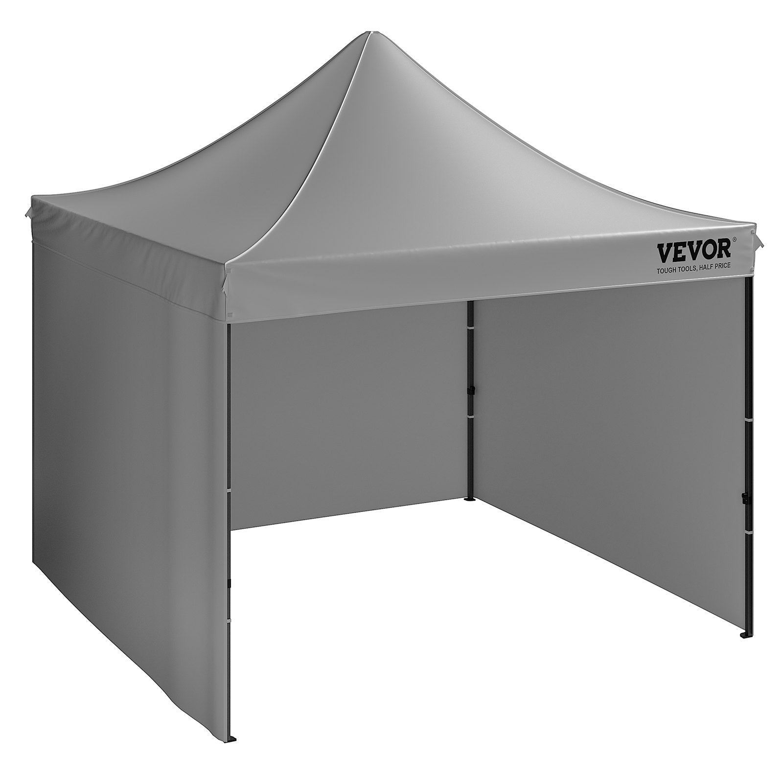 VEVOR  304.8 x 304.8 cm Pop up Canopy with Removable Sidewalls, Instant Canopies Portable Gazebo & Wheeled Bag, UV Resistant Waterproof, Enclosed Canopy Tent for Outdoor Events, Patio, Backyard, Party