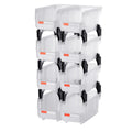 VEVOR Plastic Stackable Storage Bins, 27.6 x 14 x 13 cm (8 Pack), Plastic Containers for Organizing & Storage Bins for Closet, Garage, Small Parts, Office Supplies, Other Accessories, Transparent