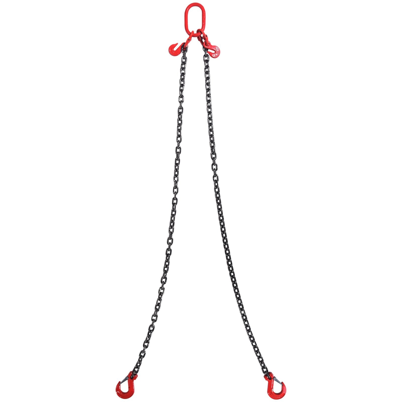 VEVOR Chain Sling, 10 mm x 180 cm Lifting Chains with Hooks, G80 Engine Chain Hoist Lifts, 5 Ton Lifting Sling Chains for Engine Hoist, Engine Lift Chain with 2 Leg Grab Hooks and Adjusters Heavy Duty