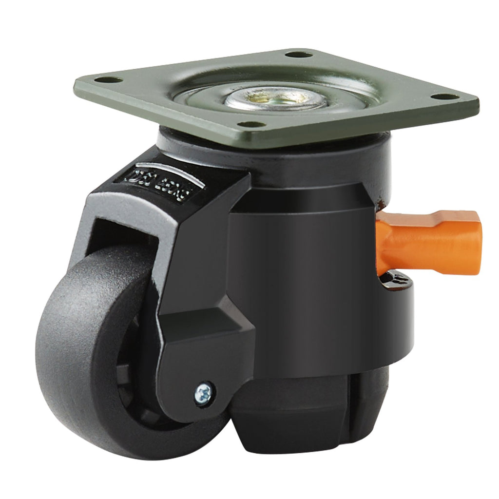 VEVOR Leveling Casters, Set of 4, 500 kg Total Load Capacity, 50.8 mm, Heavy Duty with Upgraded Handle Design, 360 Degree Swivel Caster Wheels, Adjustable Casters with Feet for Workbench, Machine