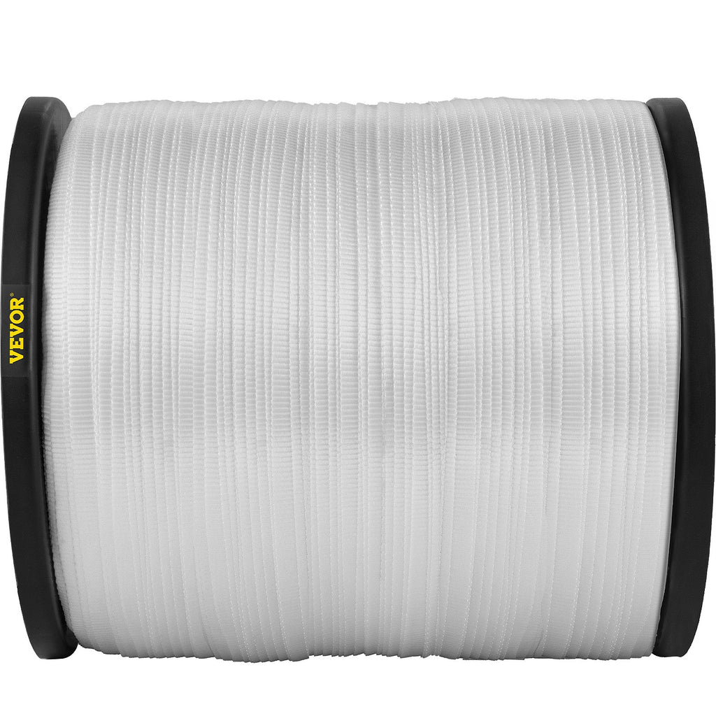 VEVOR 6000Lbs Polyester Pull Tape, 528\' x 1\" Flat Tape for Wire & Cable Conduit Work Variable Functions, Flat Rope for Pulling/Loading/Packing in Any Weather CONDITON