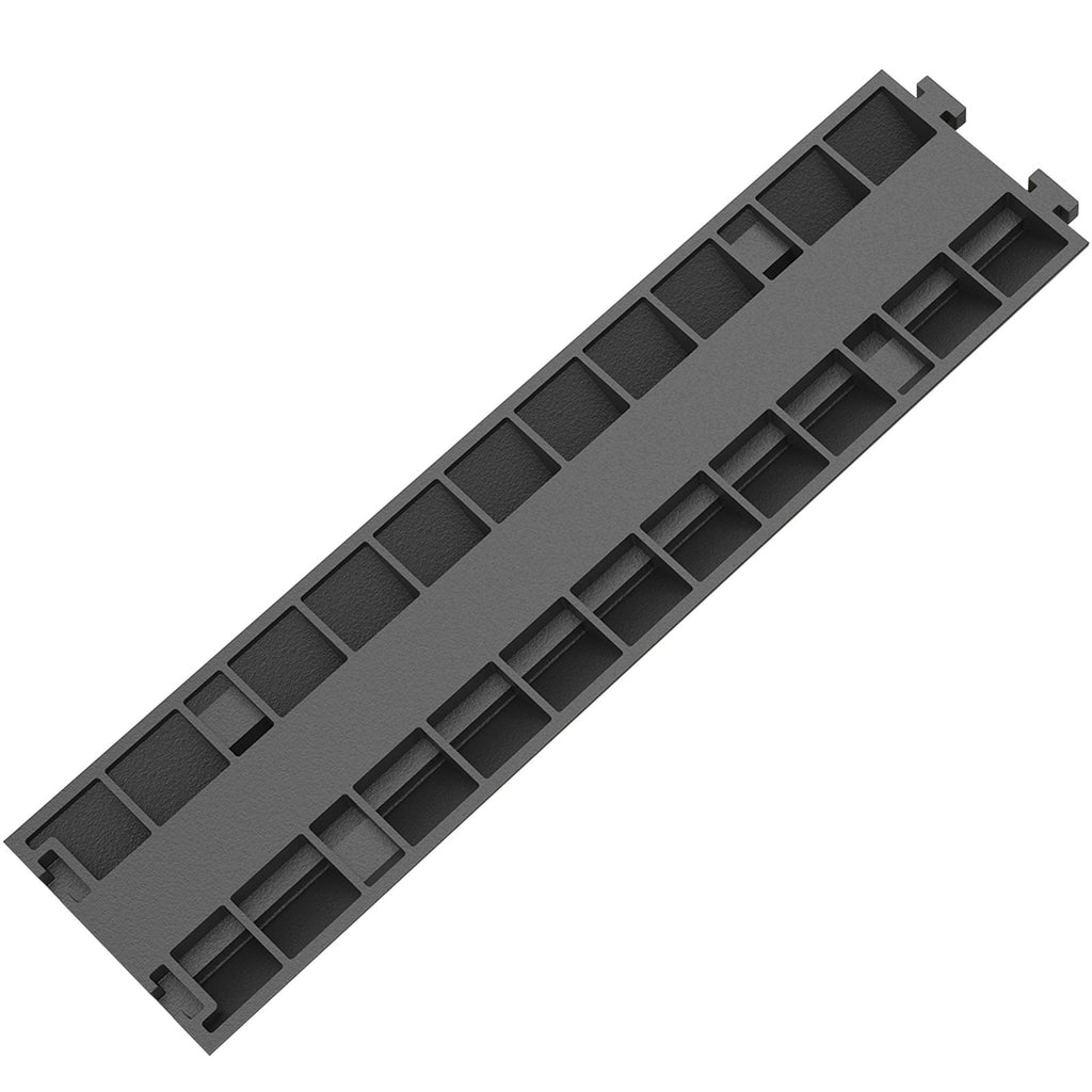 VEVOR Cable Protector Ramp, 5 Packs 2 Channels Speed Bump Hump, Rubber Modular Speed Bump Rated 11000 LBS Load Capacity, Protective Wire Cord Ramp Driveway Rubber Traffic Speed Bumps Cable Protector