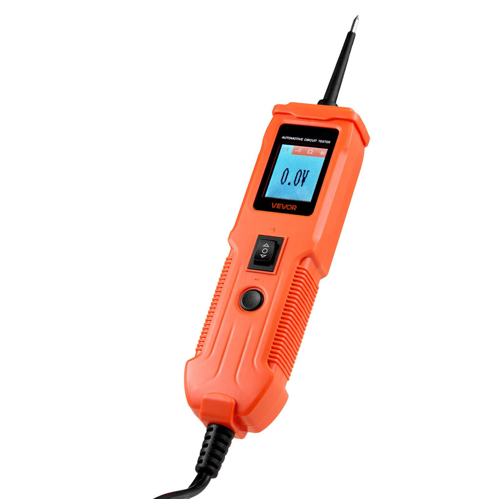 VEVOR Automotive Circuit Tester, 8 - 35 DCV Power Circuit Probe Tester with TFT Color Display and Lighting, Automotive Power Tester Probe with 13 ft / 4 m Cable, ABS Shell Electrical Detector Finder