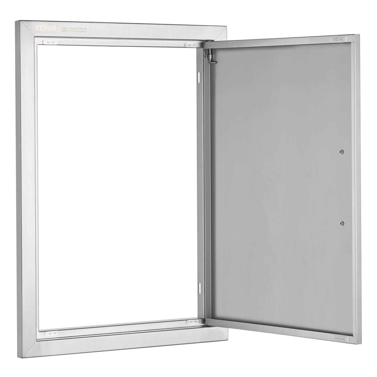 VEVOR BBQ Access Door, 432x610 mm Single Outdoor Kitchen Door, Stainless Steel Flush Mount Door, Wall Vertical Door with Handle, for BBQ Island, Grilling Station, Outside Cabinet