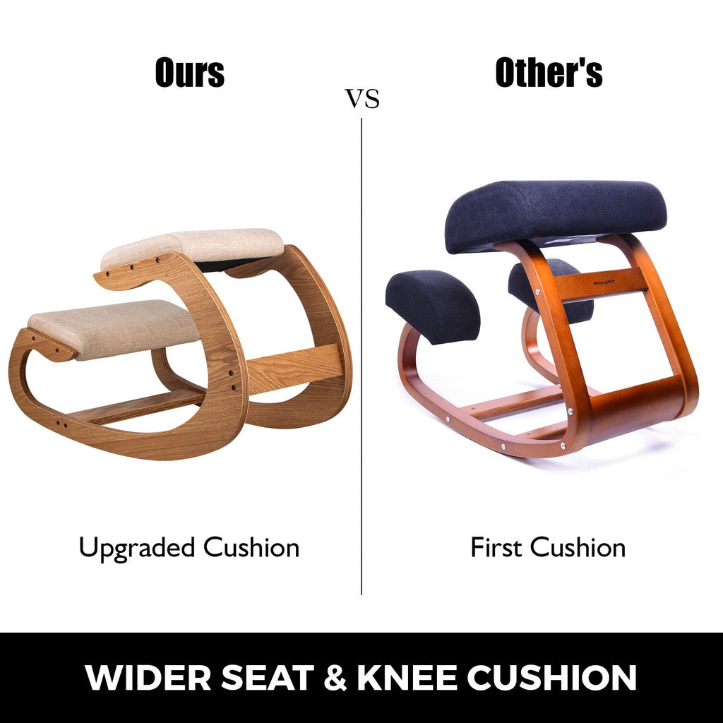 VEVOR Ergonomic Kneeling Chair Heavy Duty Better Posture Kneeling Stool Office Chair Home for Body Shaping Relieveing Stress Meditation Desk Computer Kneeling Stool Chair