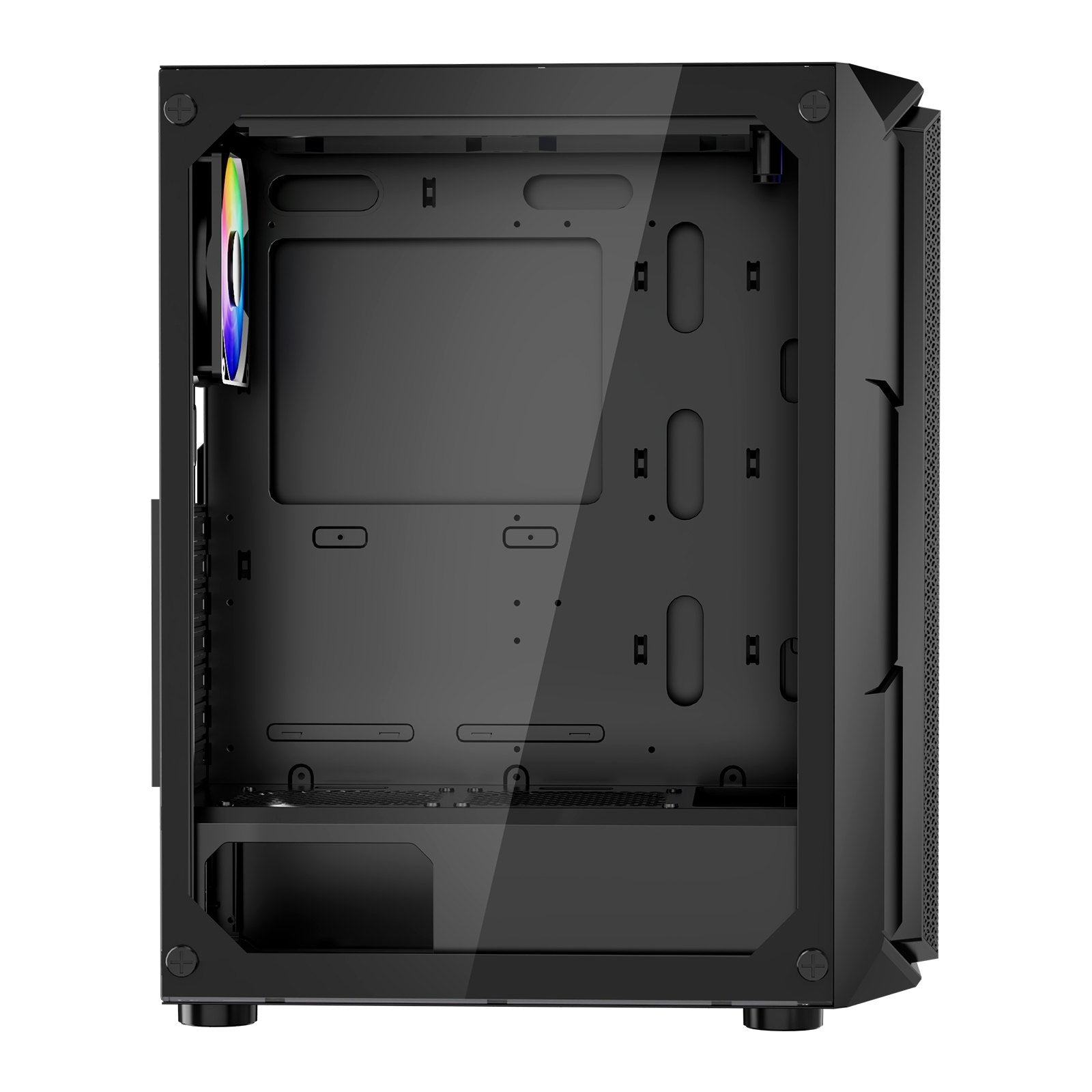 VEVOR Mid-Tower ATX PC Gaming Case Computer Case Box with 4 x 120 mm ARGB Fans