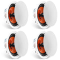 VEVOR 4 PCs 203.2 mm in Ceiling Speakers, 100-Watts, Flush Mount Ceiling & in-Wall Speakers System with 8ΩImpedance 89dB Sensitivity, for Home Kitchen Living Room Bedroom or Covered Outdoor Porches
