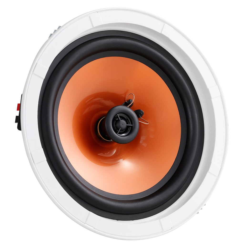 VEVOR 4 PCs 203.2 mm in Ceiling Speakers, 100-Watts, Flush Mount Ceiling & in-Wall Speakers System with 8ΩImpedance 89dB Sensitivity, for Home Kitchen Living Room Bedroom or Covered Outdoor Porches