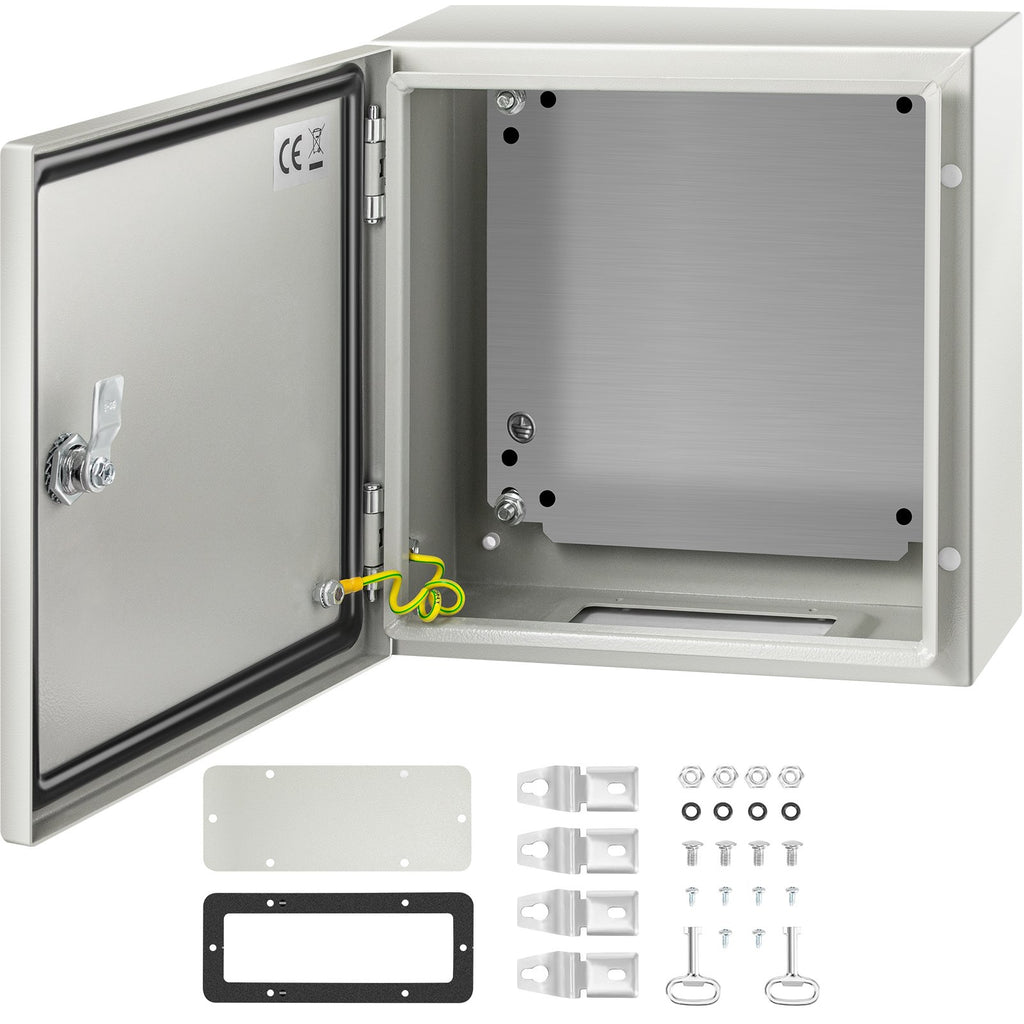 VEVOR NEMA Steel Enclosure, 12 x 12 x 6''steel electrical box
electrical enclosur NEMA 4X Steel Electrical Box, IP66 Waterproof & Dustproof, Outdoor/Indoor Electrical Junction Box, with Mounting Plat