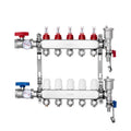 VEVOR 5-Branch Radiant Heat Manifold, 1/2" PEX Tubing Manifold, Stainless Steel PEX Manifold for Hydronic Radiant Floor Heating, Radiant Heat PEX Manifold Kit with 1/2" Adapters Included
