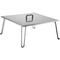 VEVOR Fire Pit Heat Deflector Fire Pit Pan Cover Stainless Steel Foldable Legs
