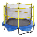 VEVOR 5FT Trampoline for Kids, 60" Indoor Outdoor Trampoline with Safety Enclosure Net, Basketball Hoop and Ocean Balls, Mini Toddler Recreational Trampoline Birthday Gifts for 3+ Years Kids