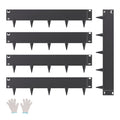 VEVOR Steel Landscape Edging, 5 Packs 990 x 207 mm Rust-Resistant Metal Landscape Edging, Bendable Garden Edging Border, Heavy Duty Lawn Edging, Easy-to-Install, Flower Bed Yard Pathway Divider Black