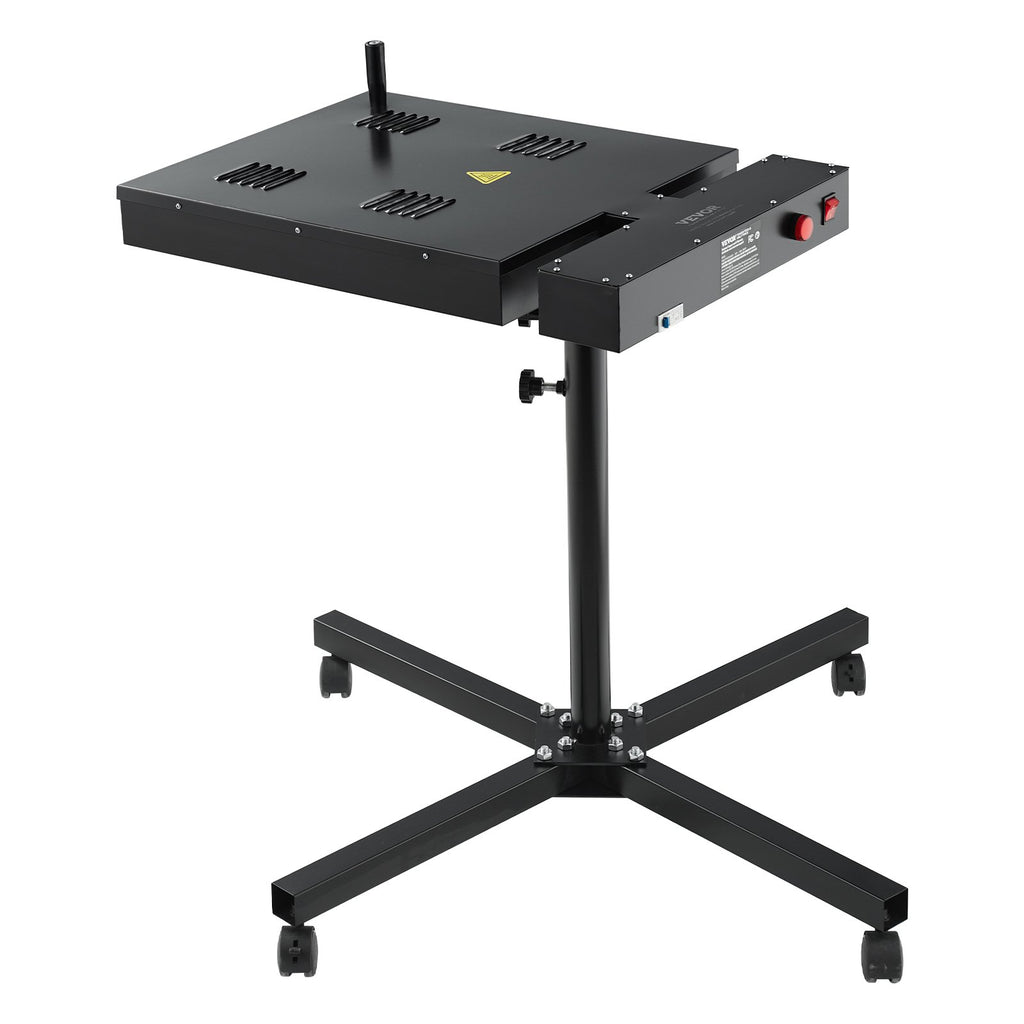 VEVOR Flash Dryer, 18 x 25 inch Flash Dryer for Screen Printing, High Power Silk Screen Printing Dryer with Height Adjustable Stand, 360° Rotation, X-Shaped Base, Steel T-Shirt Curing Machine