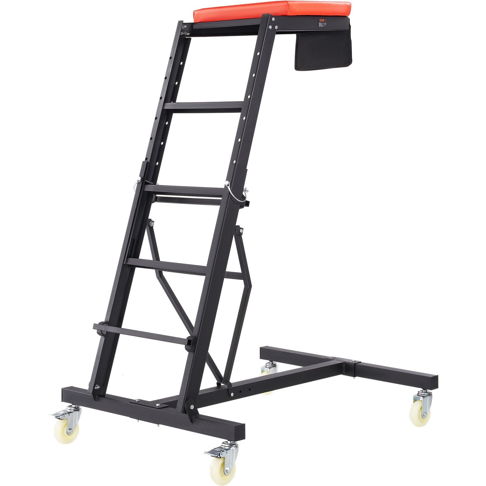 VEVOR Top Automotive Creeper, Engine Creeper with Adjustable Height 45.7" to 66.3",181.44KGS Capacity High Creeper, 4 Swivel Caster Wheels, Heavy Duty Foldable Creeper for Auto Repair and Maintenance
