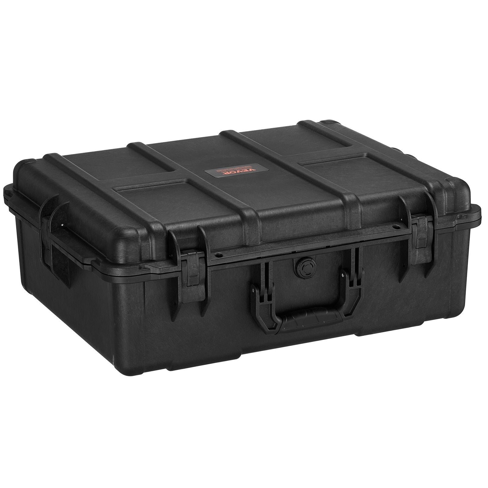 VEVOR Weatherproof Hard Case, Heavy Duty Protective Dry Box Case with Pre-cut Foam, and Retractable Pull Handles for Travel, Hunting, Military, Tactical, IP67 Waterproof Case for Cameras (56.1x37x26)
