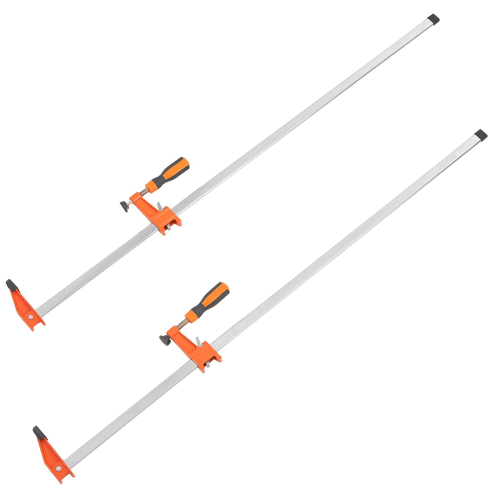 VEVOR Bar Clamps for Woodworking, 2-Pack 914mm Clamp, Quick-Change F Clamp with 600 lbs Load Limit, 2.5" Throat Depth, Cast Iron and Carbon Steel, Wood Clamps for Woodworking Metal Working