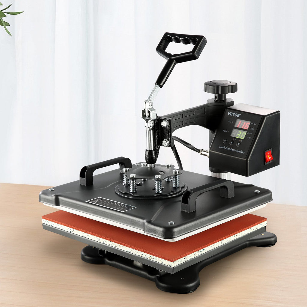 VEVOR 1400W Heat Press Machine 8 In 1 Sublimation Steel Frame Heat Presses with Temperature And Time Control (12X15INCH 8IN1)