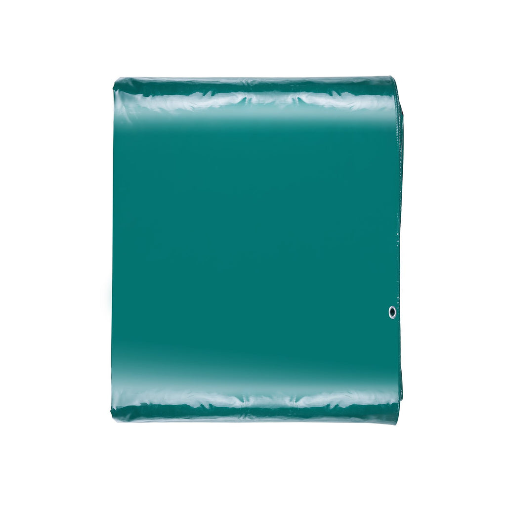 VEVOR PVC Waterproof Tarp, 16.5 x 29.5 ft Heavy Duty PVC Tarpaulin, Tear-Proof and Weather-Proof, with Grommets and Reinforced Edges for Canopy Boat RV Tent Shelter Trailer Truck Cover, Green