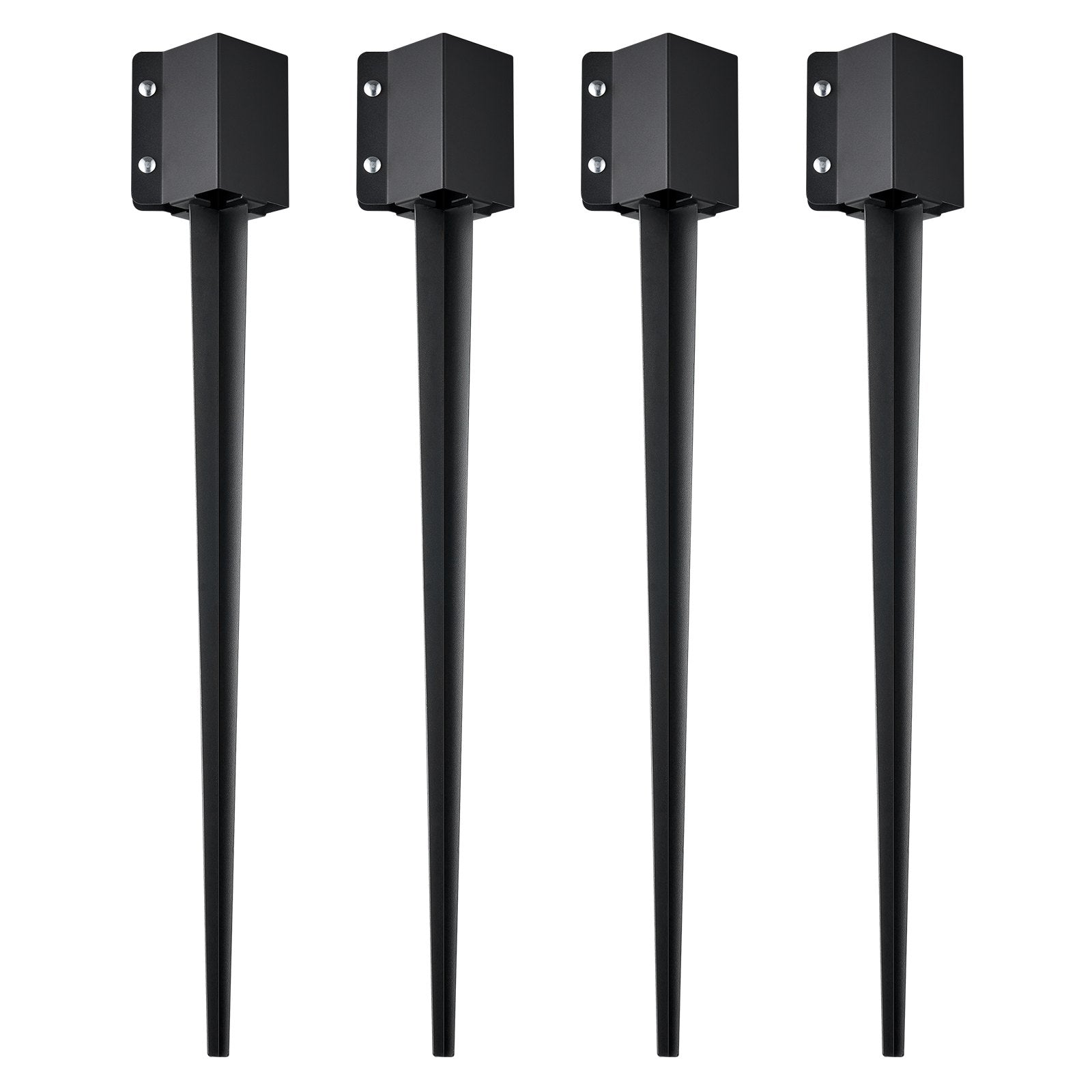 VEVOR Fence Post Anchor Ground Spike 4 Pack 36 x 4 x 4 In Metal Fence Stakes