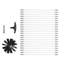 VEVOR 914.4CM Dryer Vent Cleaner Kit, 22 Pieces Duct Cleaning Brush, Reinforced Nylon Dryer Vent Brush, Dryer Cleaning Tools Lint Remover with Flexible Lint Trap Brush, Clamp Connectors
