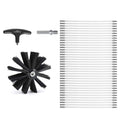 VEVOR 15.24M Dryer Vent Cleaner Kit, 37 Pieces Duct Cleaning Brush, Reinforced Nylon Dryer Vent Brush, Dryer Cleaning Tools Lint Remover with Flexible Lint Trap Brush, Clamp Connectors