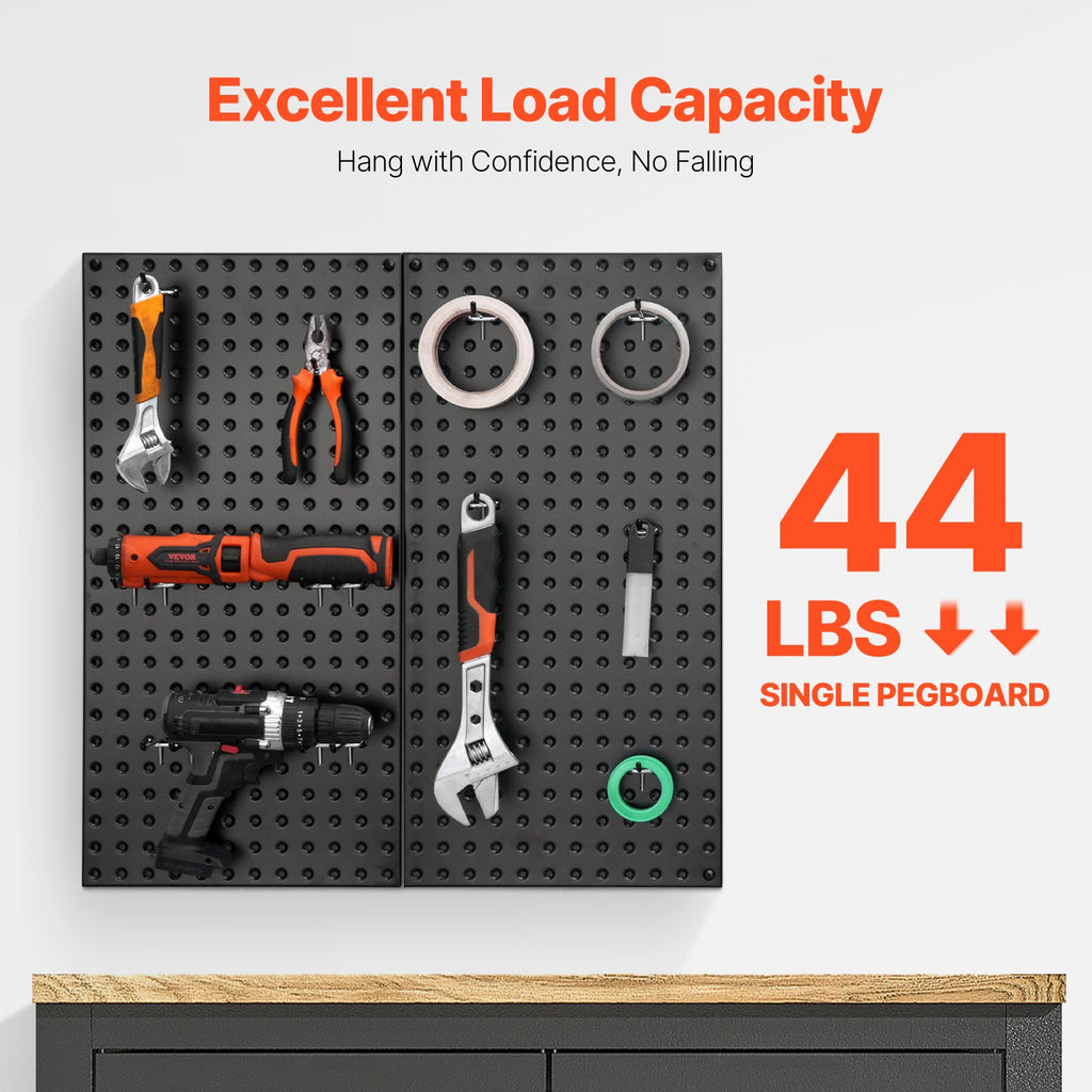 VEVOR Metal Pegboard Panels609.6 x 304.8 mm2 Panels Wall Organizer for Home