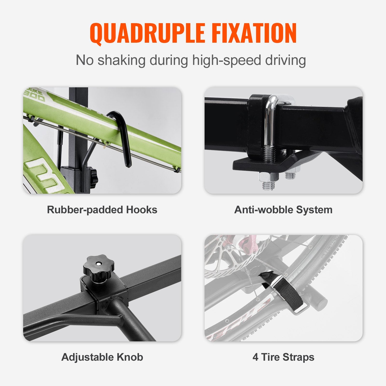 VEVOR 2-Bike Rack Hitch Mount Folding Carrier Car Truck SUV 1.25